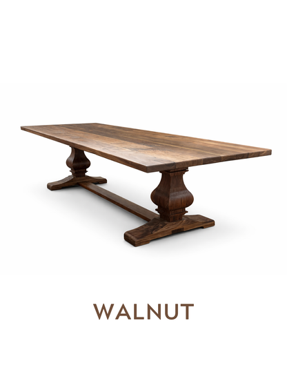 Flora Farmhouse Double Pedestal Table