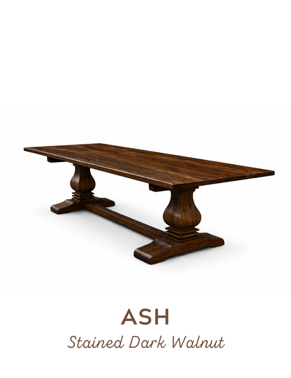 Flora Farmhouse Double Pedestal Table