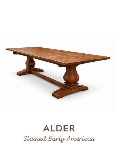 Flora Farmhouse Double Pedestal Table