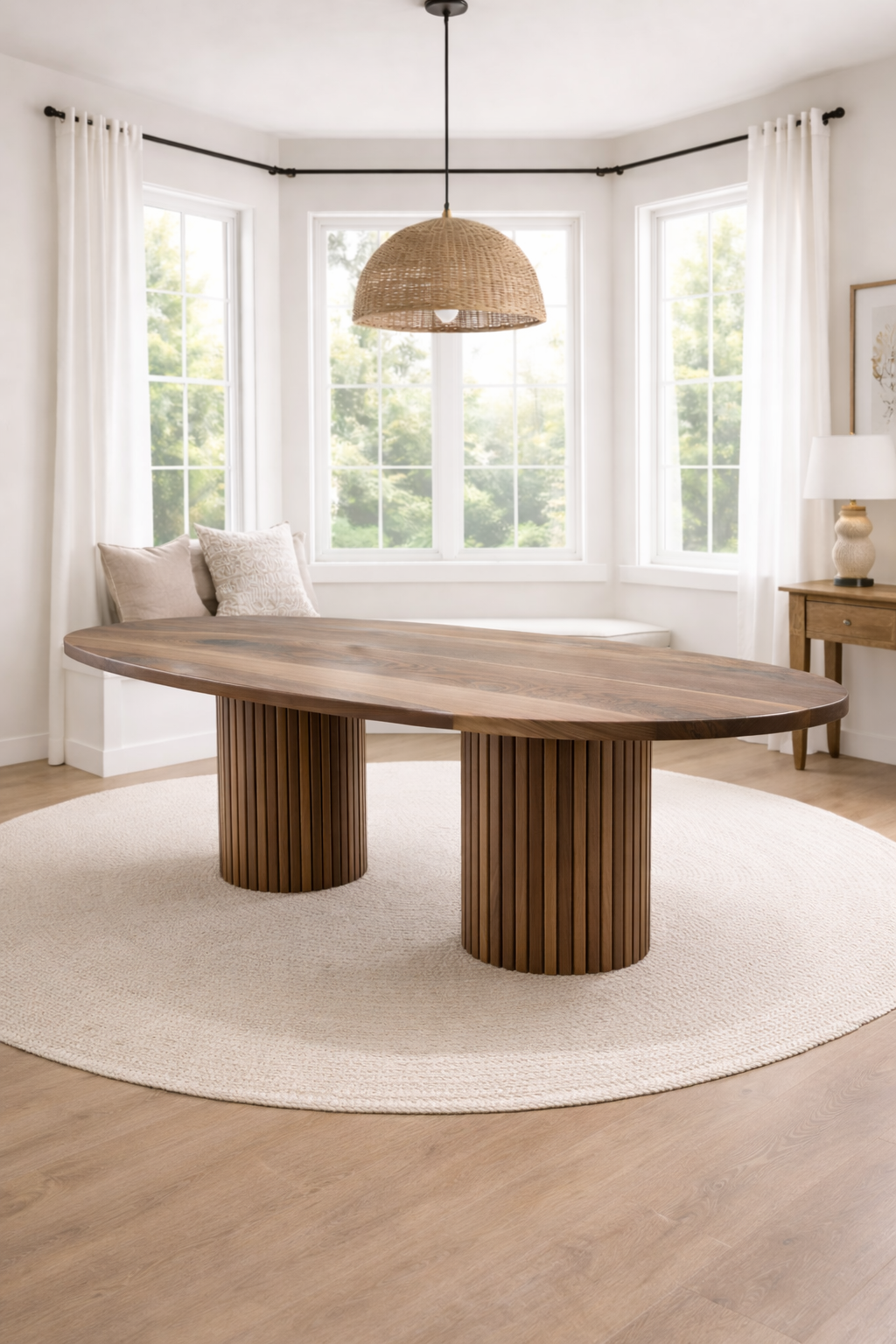 Fluted Oval Table