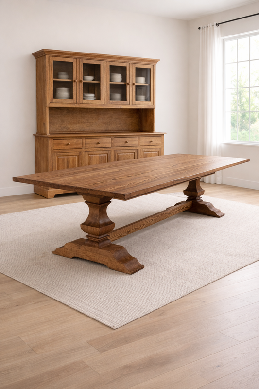 Glenda Farmhouse Double Pedestal table