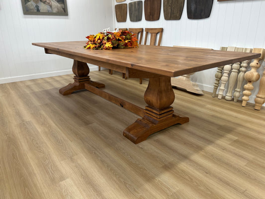 Flora Farmhouse Double Pedestal Table