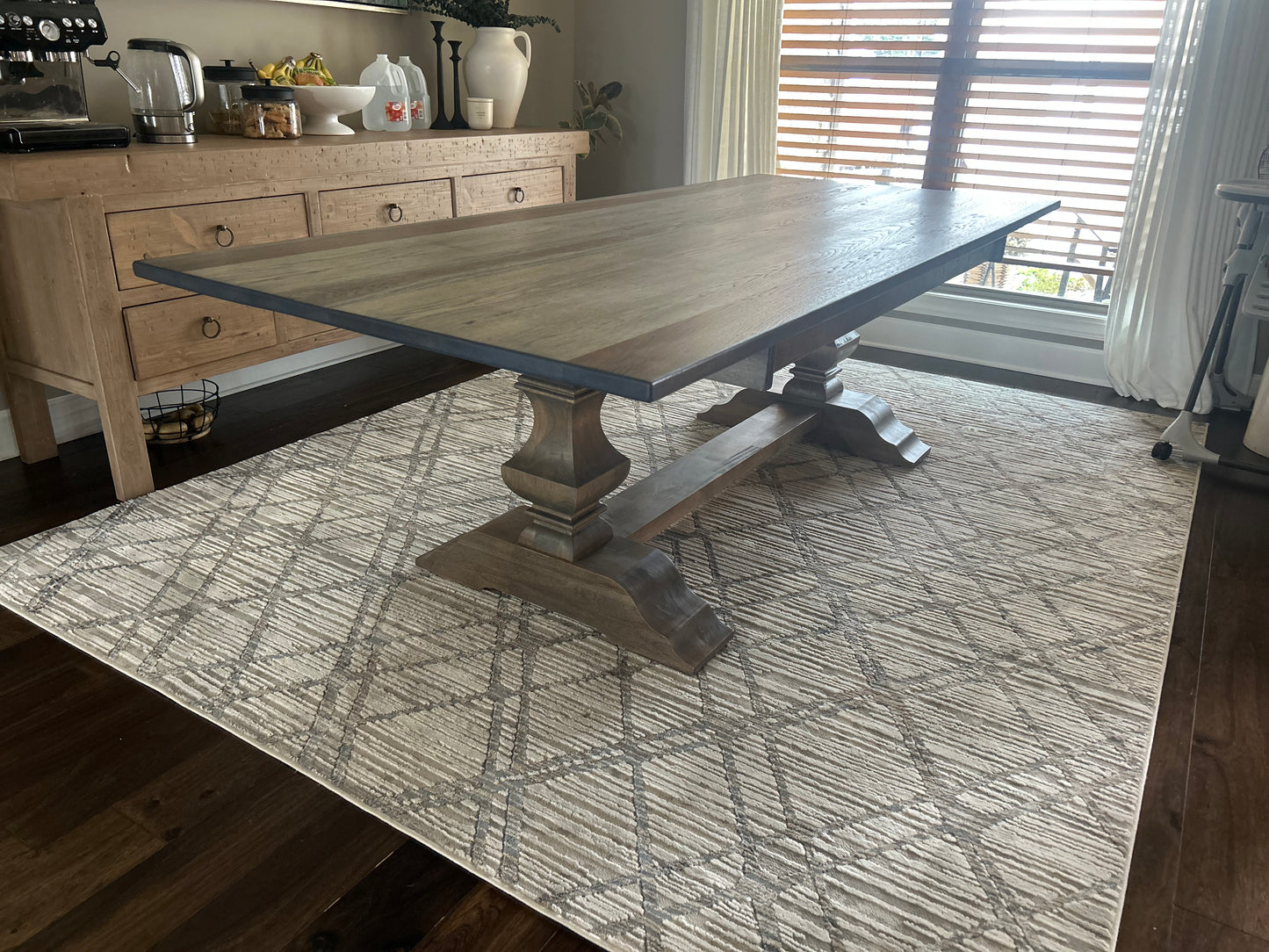 Glenda Farmhouse Double Pedestal table