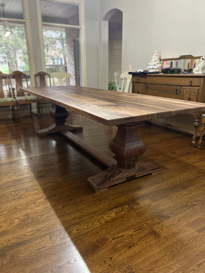 Flora Farmhouse Double Pedestal Table
