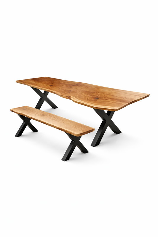 Metal X Frame bench